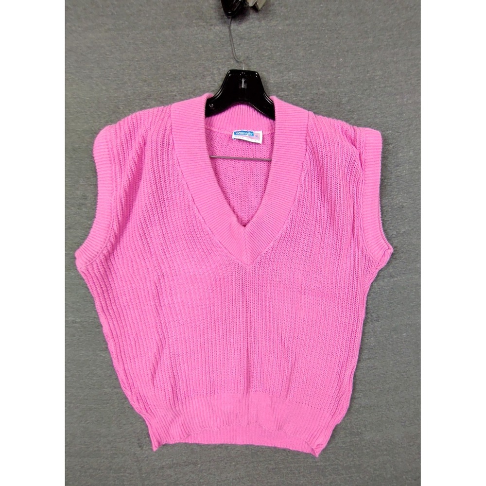 VTG Wrangler Womens Sweater XL Pink Knit Pullover USA Made Western Cabincore
